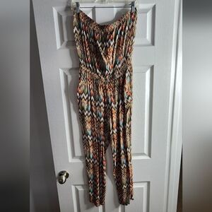 Express Vibrant Chevron Jumpsuit